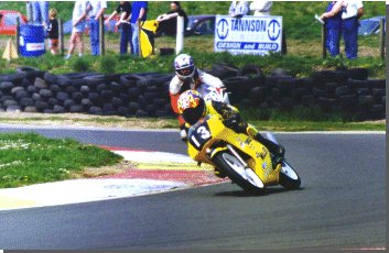 With Steve Featherstone, IoM S100 in 1990