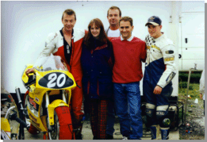 The Late Donny Robinson, myself, Ronnie Robinson, Nigel Robinson (both Don's brothers) & Kenny Robinson. ( nephew) Oct '97 just before I bought my bike.